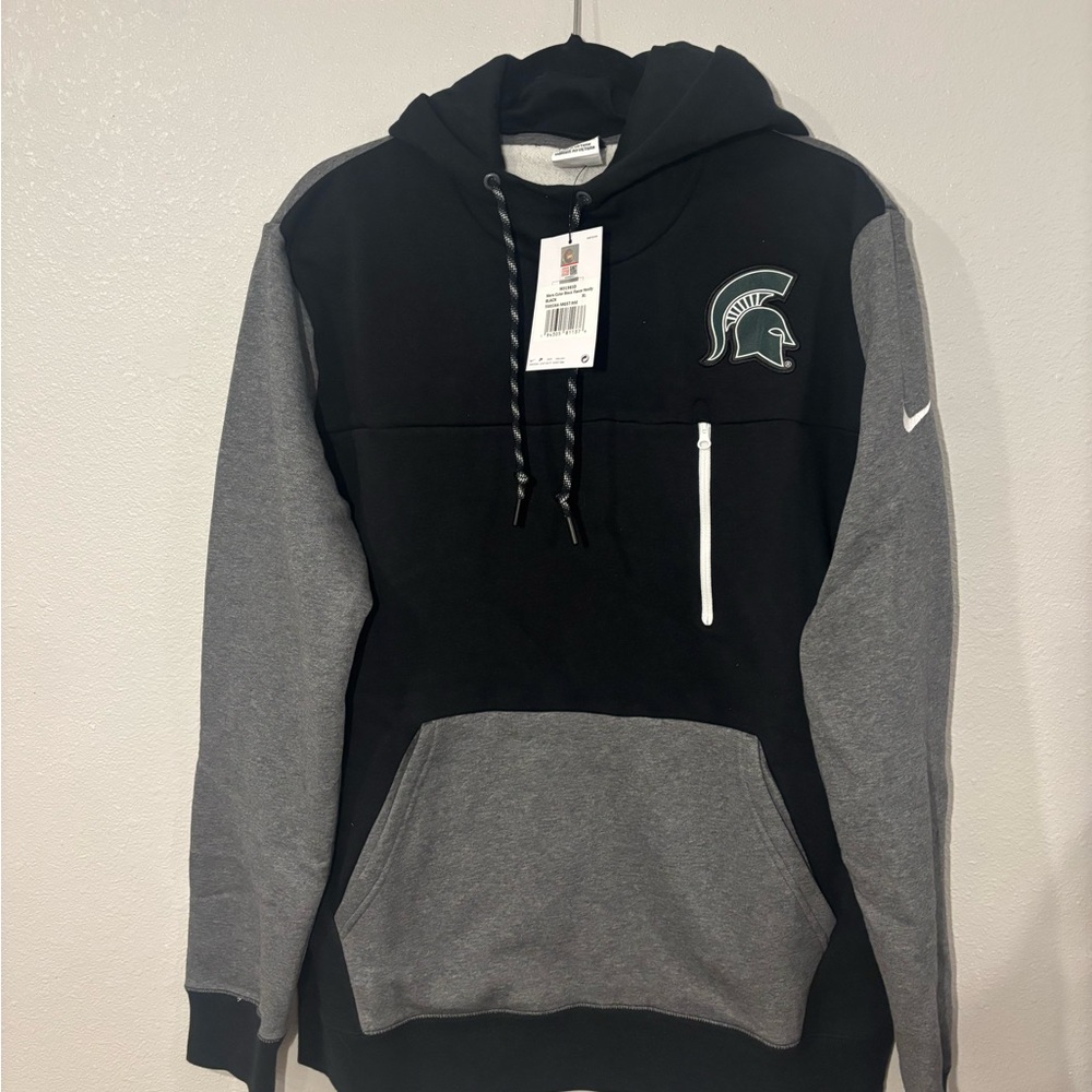 Michigan State Nike Black and Gray Men's Hoodie